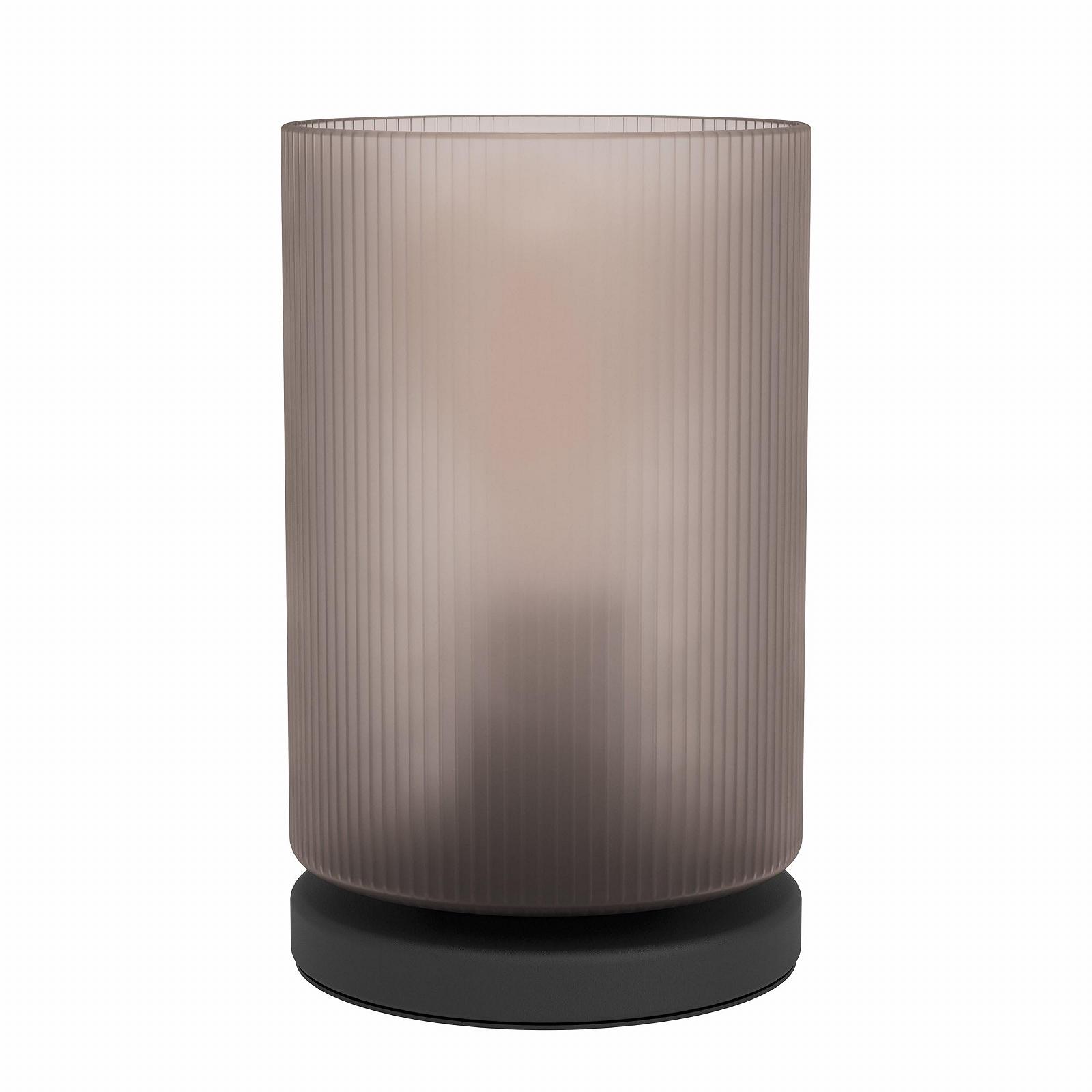 Настільна лампа EGLO Colomera скляна чорна димчасте скло E27 Ø 12 см, фото №1