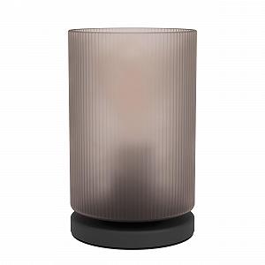 Настільна лампа EGLO Colomera скляна чорна димчасте скло E27 Ø 12 см - Фото 1