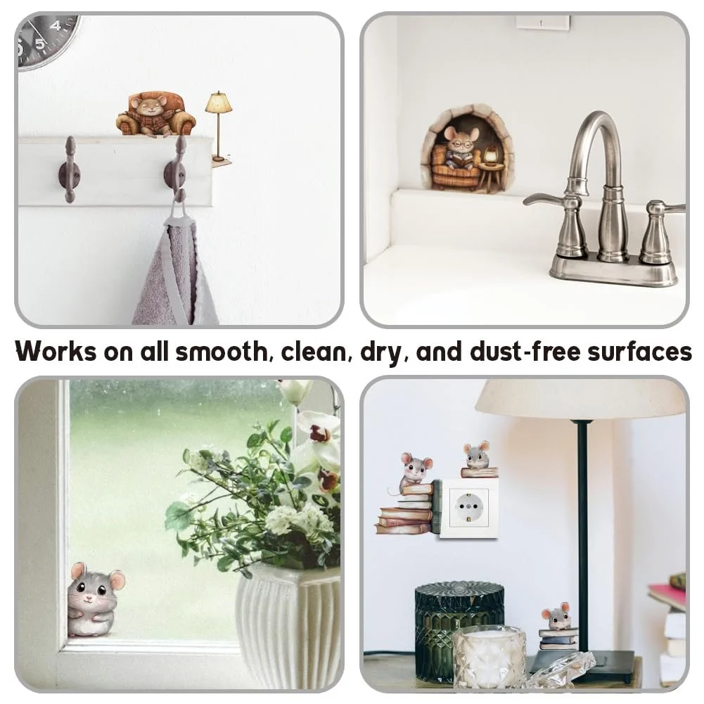 Наклейки на вимикачі AHANDMAKER 6 штук Мультяшні миші 7 x 7 дюймів, фото №7 Наклейки на вимикачі AHANDMAKER 6 штук Мультяшні миші 7 x 7 дюймів, фото №7