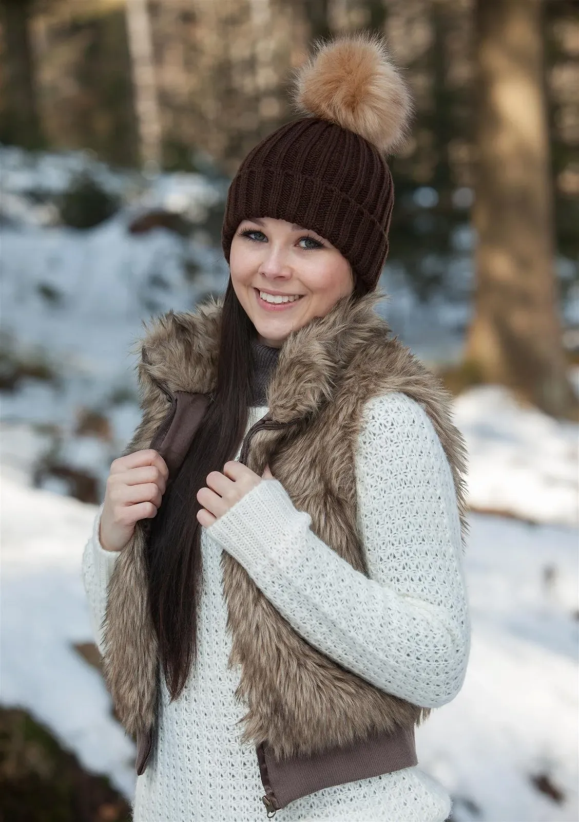 Детская вязаная шапка с помпоном styleBREAKER, фото №4