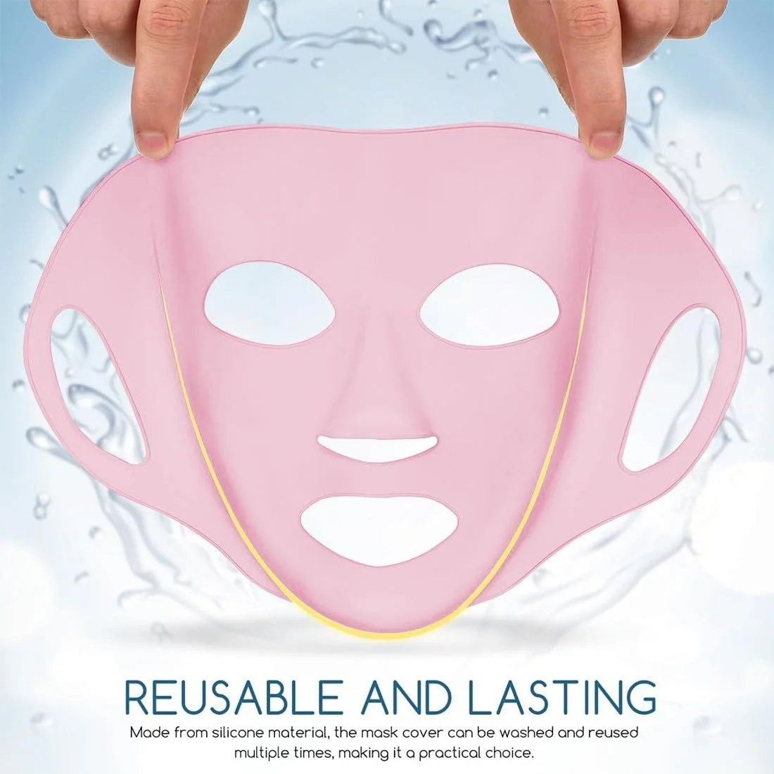 Маска для обличчя NJCXOLA 2 шт Багаторазова силіконова, фото №2
