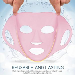 Маска для лица NJCXOLA 2 шт Многоразовая силиконовая маска для лица Паровая водонепроницаемая маска для увлажнения лица synthetic.ua - Фото 1