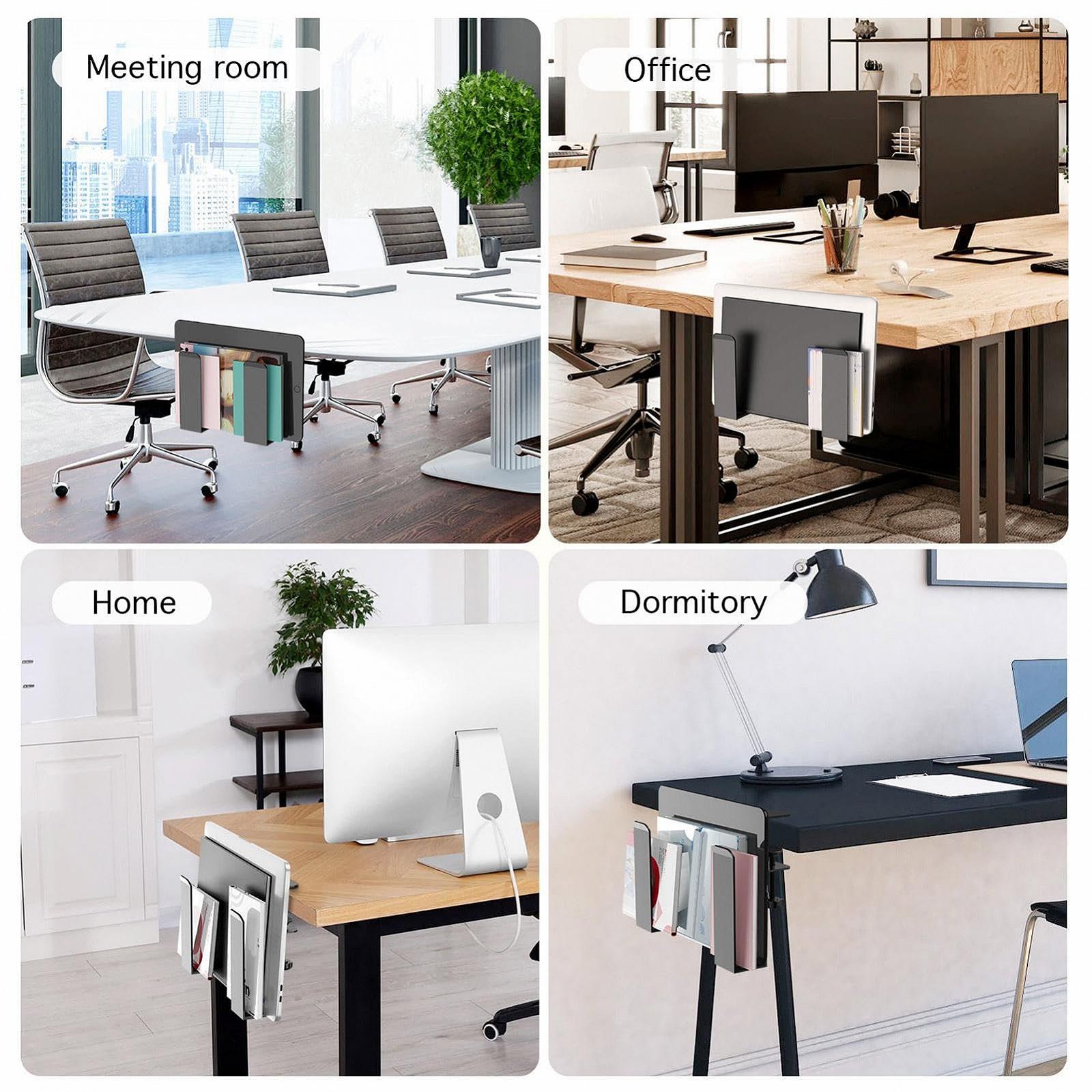 Регулируемый настольный боковой держатель для ноутбука, Вертикальная подставка для ноутбука, Металлический подвесной настольный держатель для ноутбука для Pro, Документов, фото №5