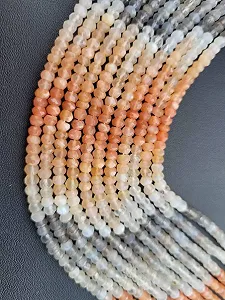 Бусины Лунный Камень Граненые 4-4.5 мм Multi 13 дюймов synthetic.ua - Фото 1