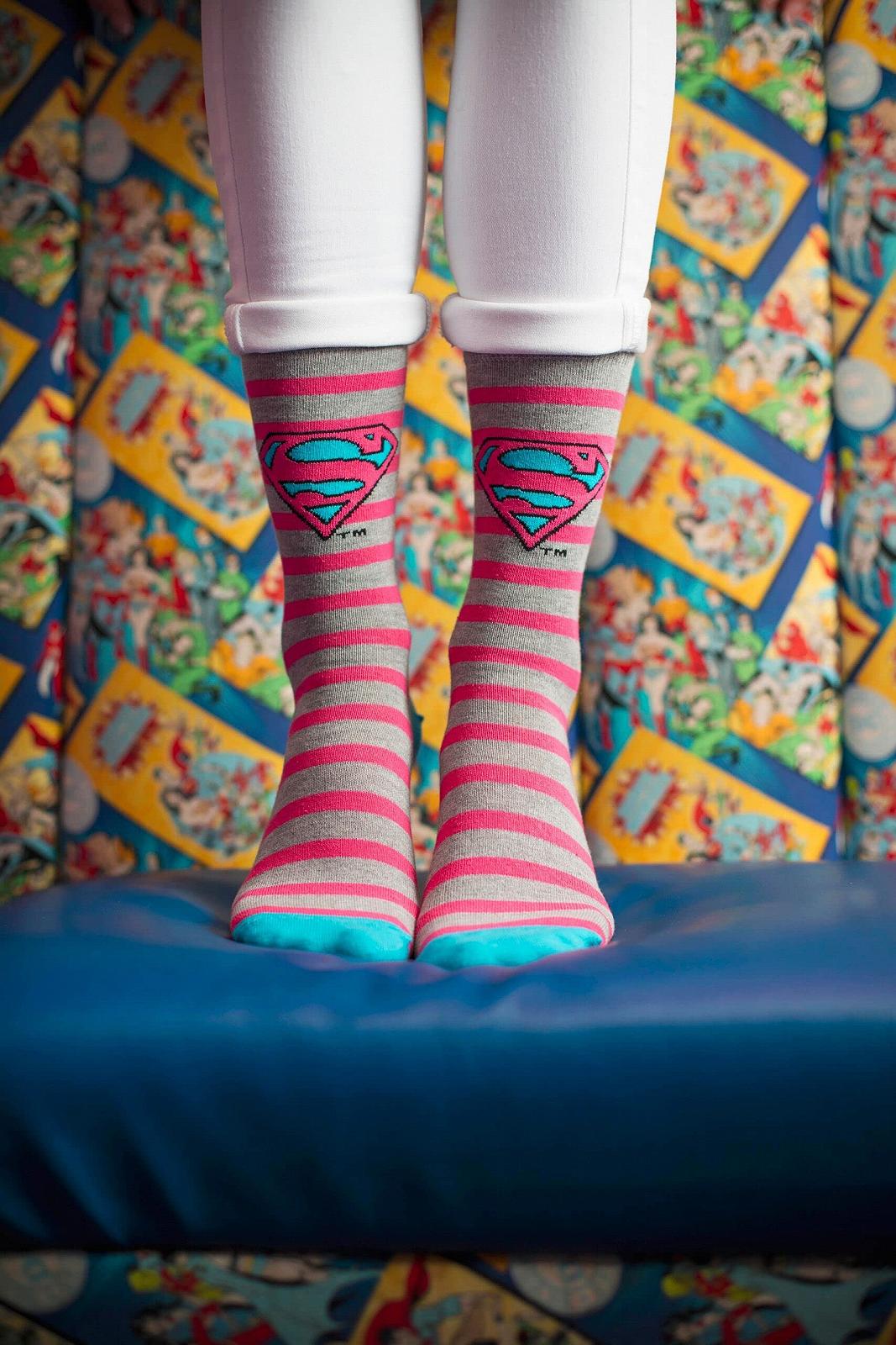 Женские 3 пары носков DC Superman/Superwoman Logo, фото №4