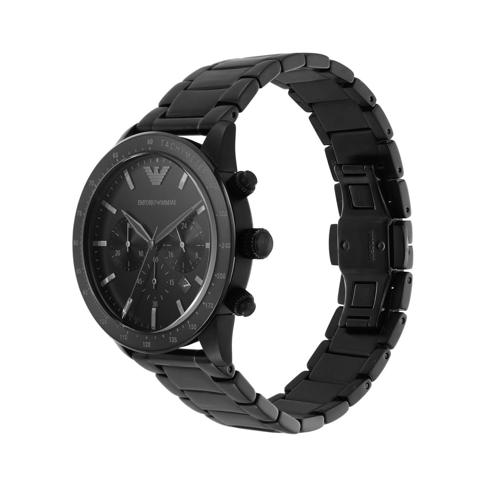 Чоловічий Годинник Emporio Armani Chronograph 43мм Чорний, фото №3