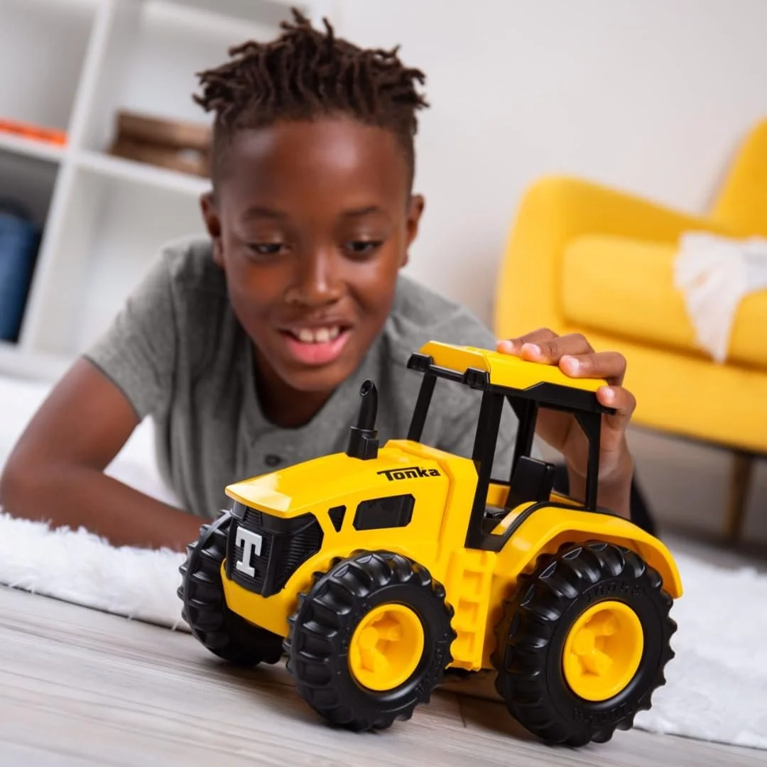 Трактор Basic Fun Tonka Steel Classics, Игрушечный сельскохозяйственный транспорт для мальчиков, девочек, детей и малышей, Прочный стальной игрушечный трактор, фото №3