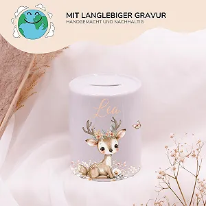 Скарбничка KIDSMOOD Персоналізована з ім'ям, Керамічна у формі свинки ціна на synthetic.ua - Фото 1 Скарбничка KIDSMOOD Персоналізована з ім'ям, Керамічна у формі свинки synthetic.ua - Фото 1