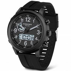 Чоловічий годинник PINIDOUS Military Digital Analogue Quartz Waterproof Sport Outdoor Multifunctional Stainless Steel Classic Stylish Fashion Casual Business Watch - Фото 1