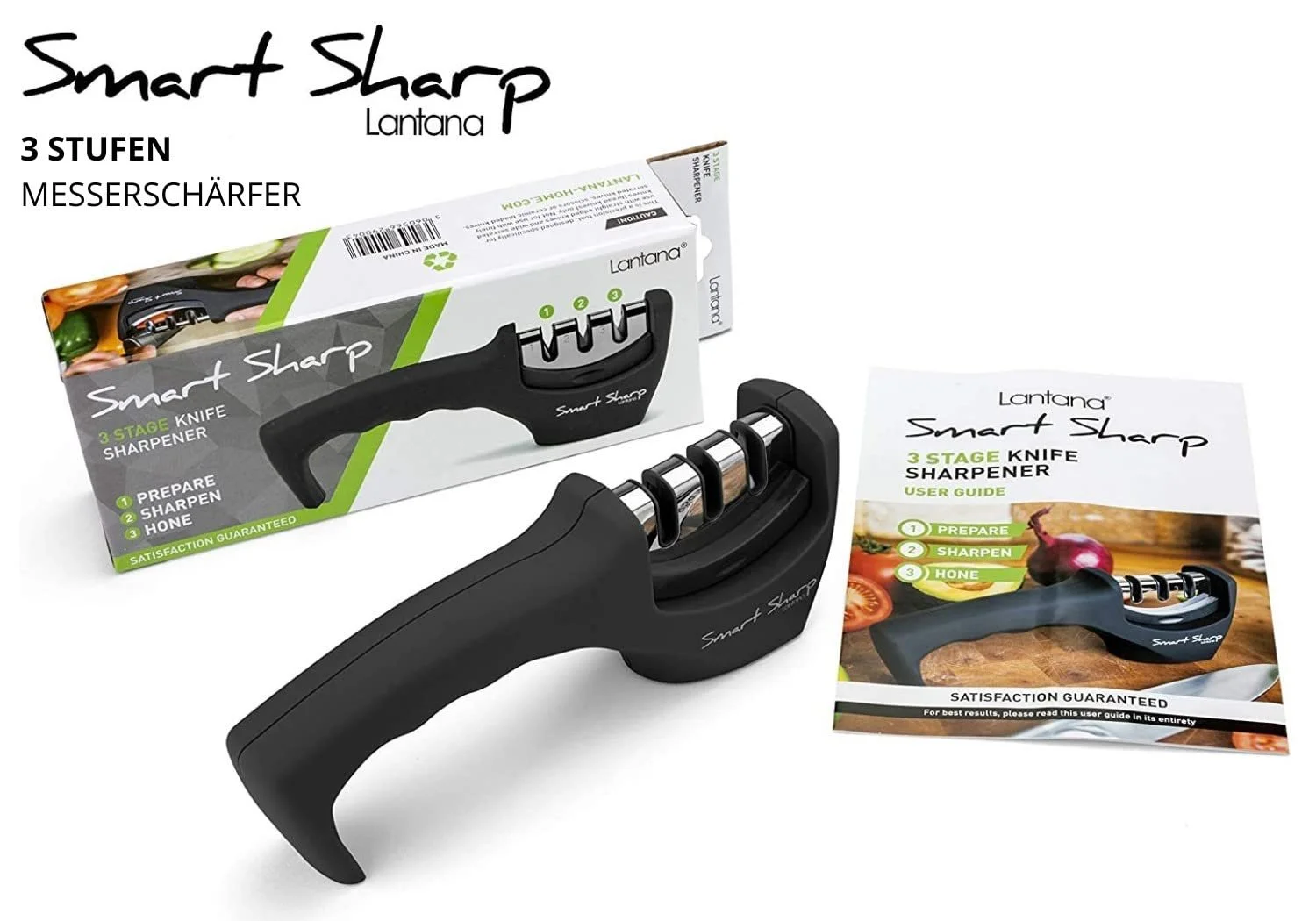 Точило для ножів Lantana Smart Sharp ручне 3-рівневе професійне, фото №8 Точило для ножів Lantana Smart Sharp ручне 3-рівневе професійне, фото №8