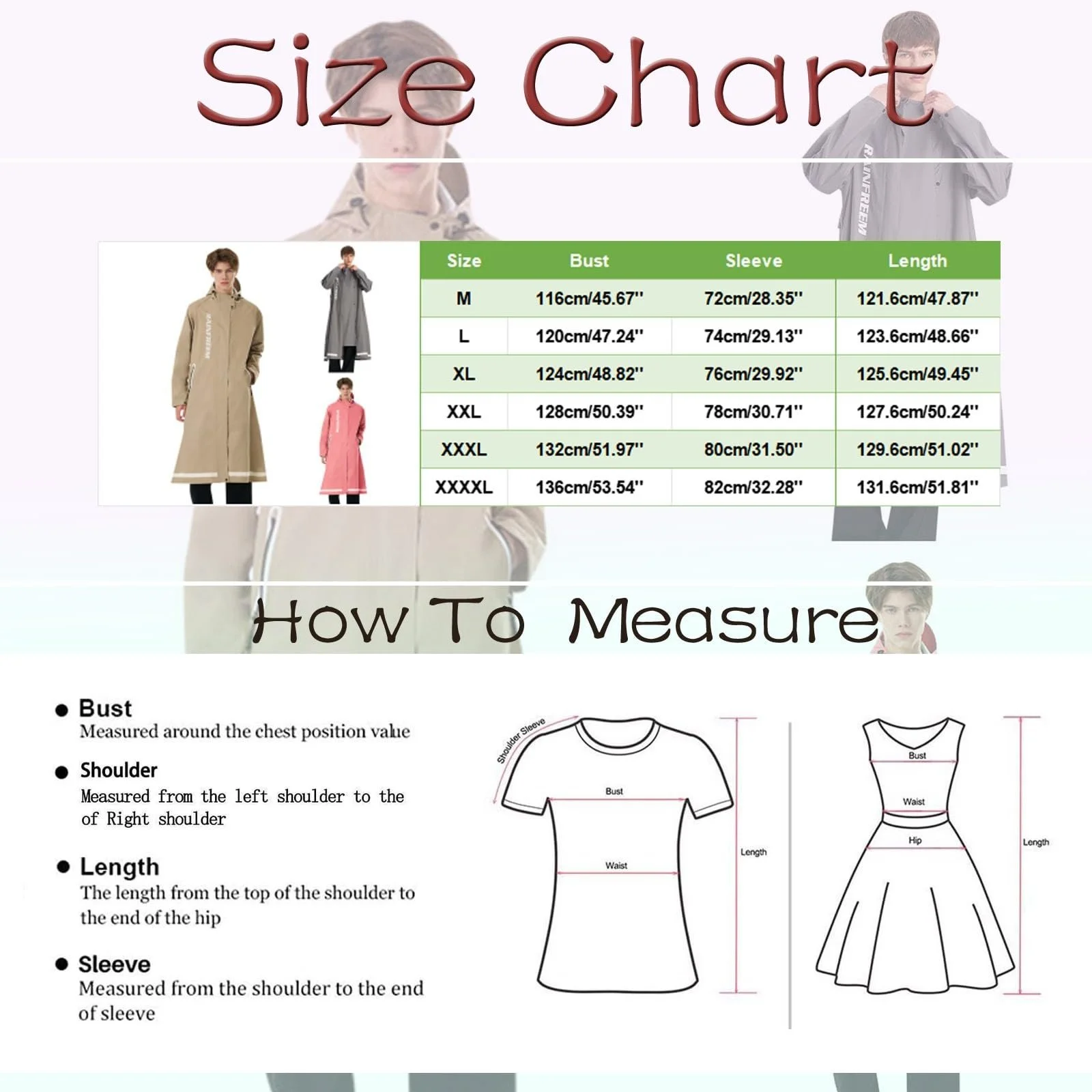 Премиум дождевой пончо для велоспорта и пешего туризма: очень большой и широкий дождевик на все тело для использования на открытом воздухе Дождевик с подкладкой для девочек, фото №4