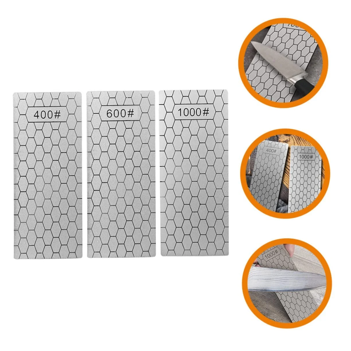 Точильний камінь Lurrose Алмазний 3 шт. Ергономічний, фото №3