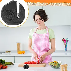 Точилка для ножів ручна Міні багатофункціональна нековзна для ножиць та кухні synthetic.ua - Фото 1