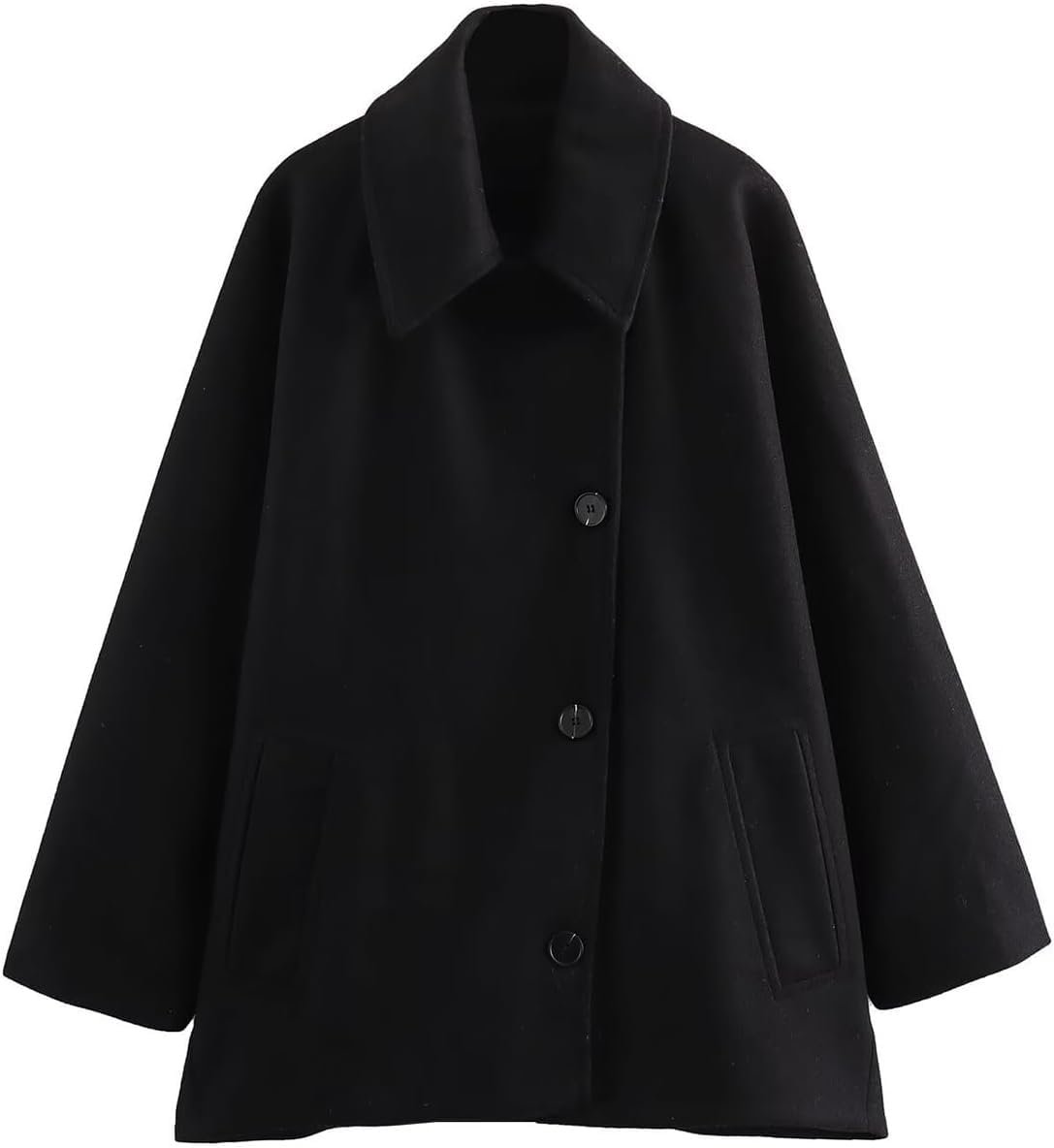 Женское осеннее элегантное двубортное пальто-бушлат, теплое пальто с лацканами на пуговицах с карманами, модная уличная короткая твидовая куртка с рукавами-кейп, фото №1 Женское осеннее элегантное двубортное пальто-бушлат, теплое пальто с лацканами на пуговицах с карманами, модная уличная короткая твидовая куртка с рукавами-кейп, фото №1