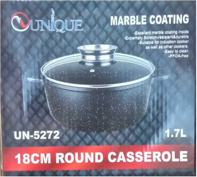 Каструля з кришкою UNIQUE UN-5272 з мармуровим покриттям антипригарним 18 см 1,7 л, фото №5