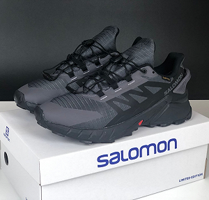 Чоловічі термо кросівки Salomon Supercross 4 Gore-Tex сірі демісезонні - Фото 1