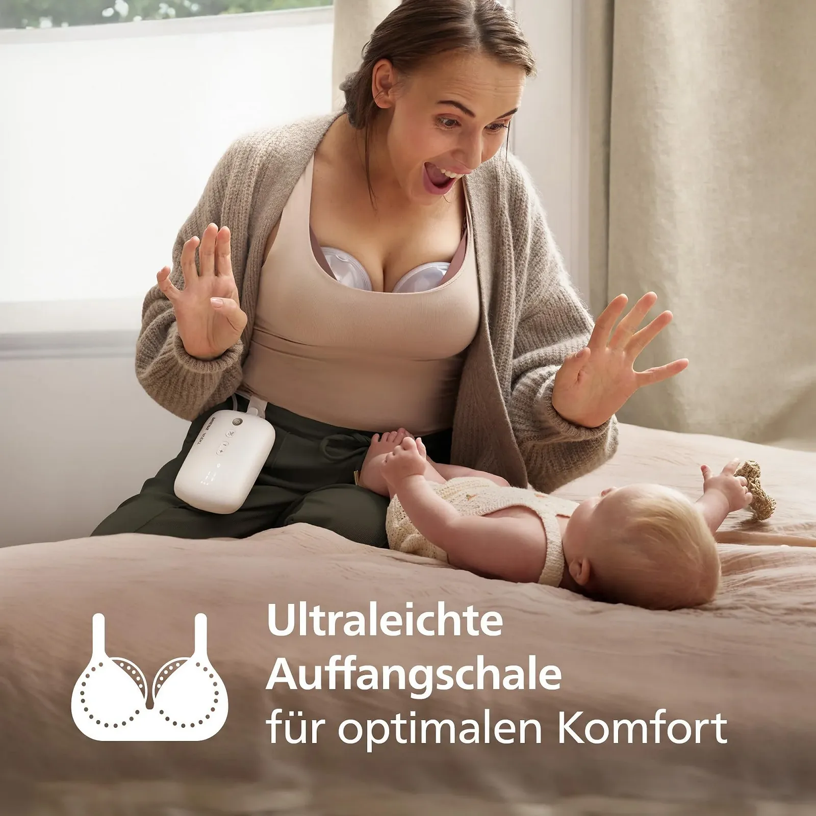 Молоковідсмоктувач Philips AVENT Електронний Одинарний Hands-Free, Мотор лікарняного класу, SCF531/11, фото №4 Молоковідсмоктувач Philips AVENT Електронний Одинарний Hands-Free, Мотор лікарняного класу, SCF531/11, фото №4