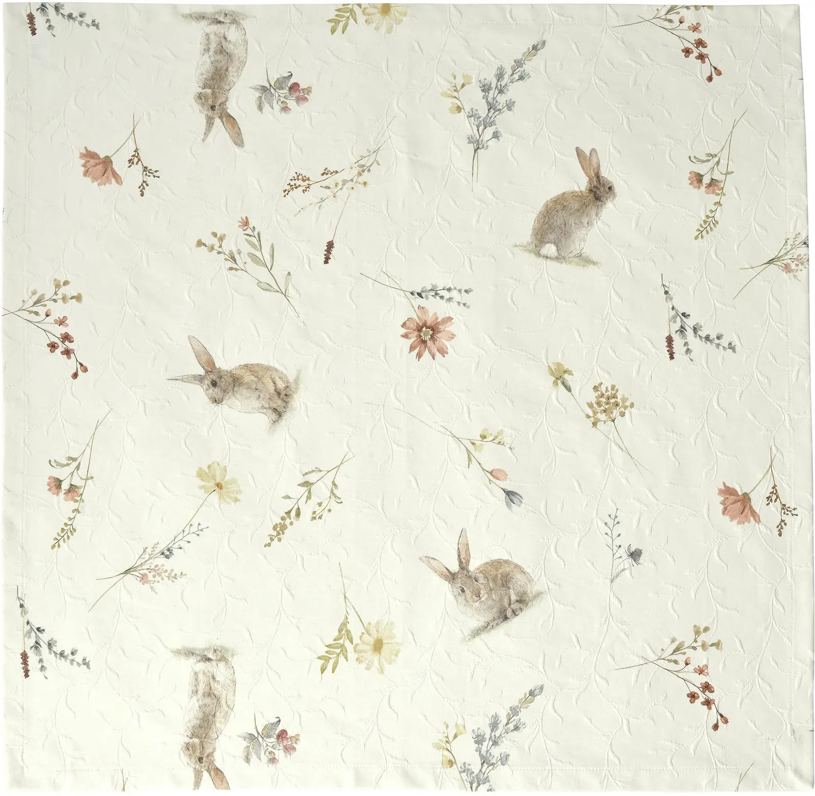 Скатертина Sander Bunny Bloom бавовняна 85 x 85 см, фото №1