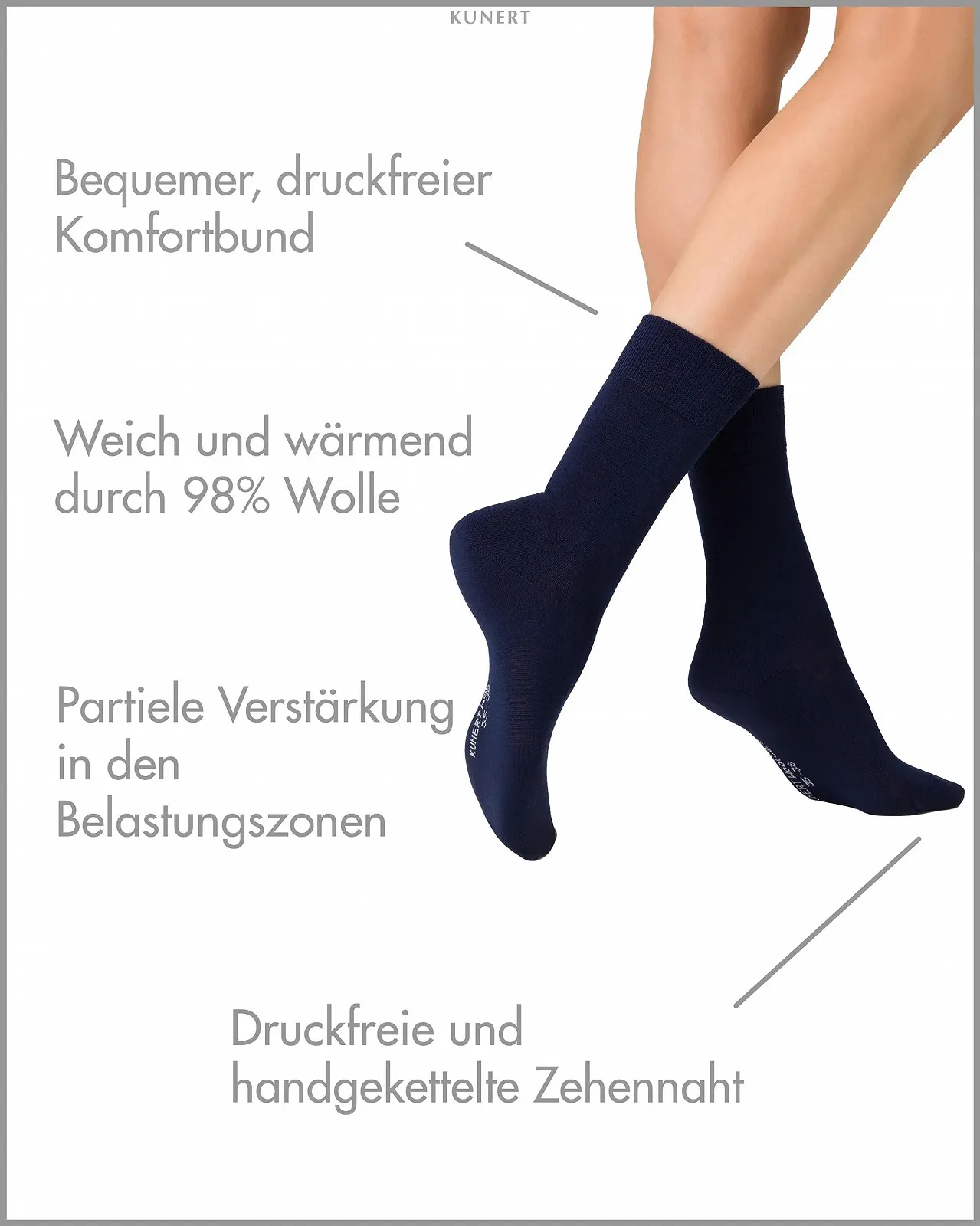 Женские носки Wool Care Warm KUNERT, фото №2 Женские носки Wool Care Warm KUNERT, фото №2