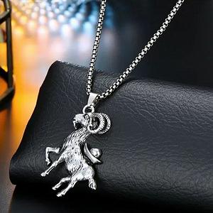 Модний сріблястий ланцюжок унісекс Баран - Фото 1