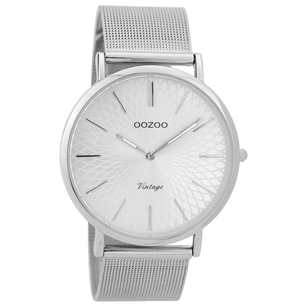 Женские часы Oozoo Vintage Ремешок из нержавеющей стали миланского плетения 40 мм Циферблат с мандалой, фото №1