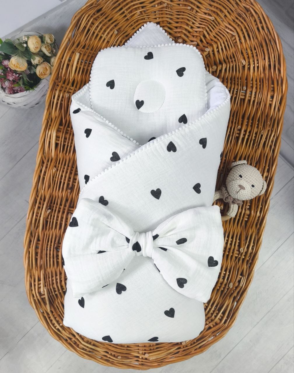 Демисезонный-летний набор для новорожденного, белый, фото №4