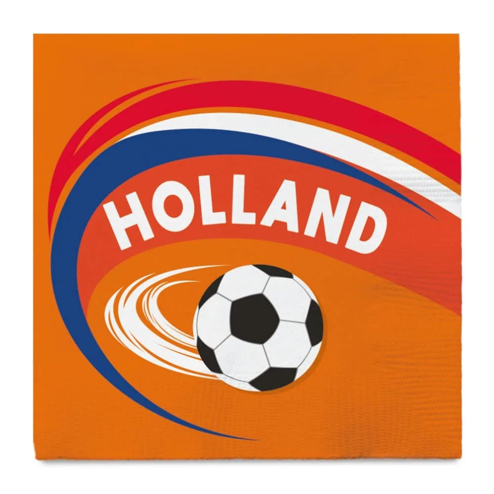Набір посуду для вечірки Папір Boland Holland Тарілки Паперові Стакани Паперові серветки Нідерланди Чемпіонат світу, фото №4