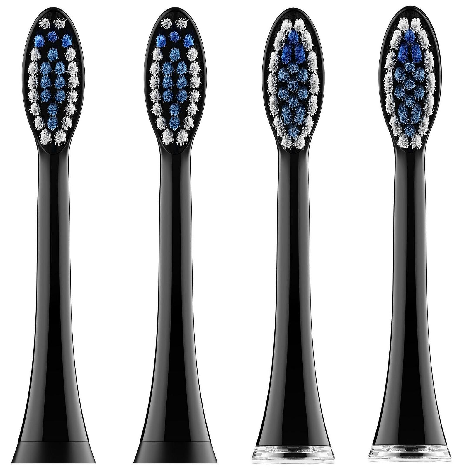 Змінні насадки Tristan Auron для електричної звукової зубної щітки 4 шт. Black, фото №1