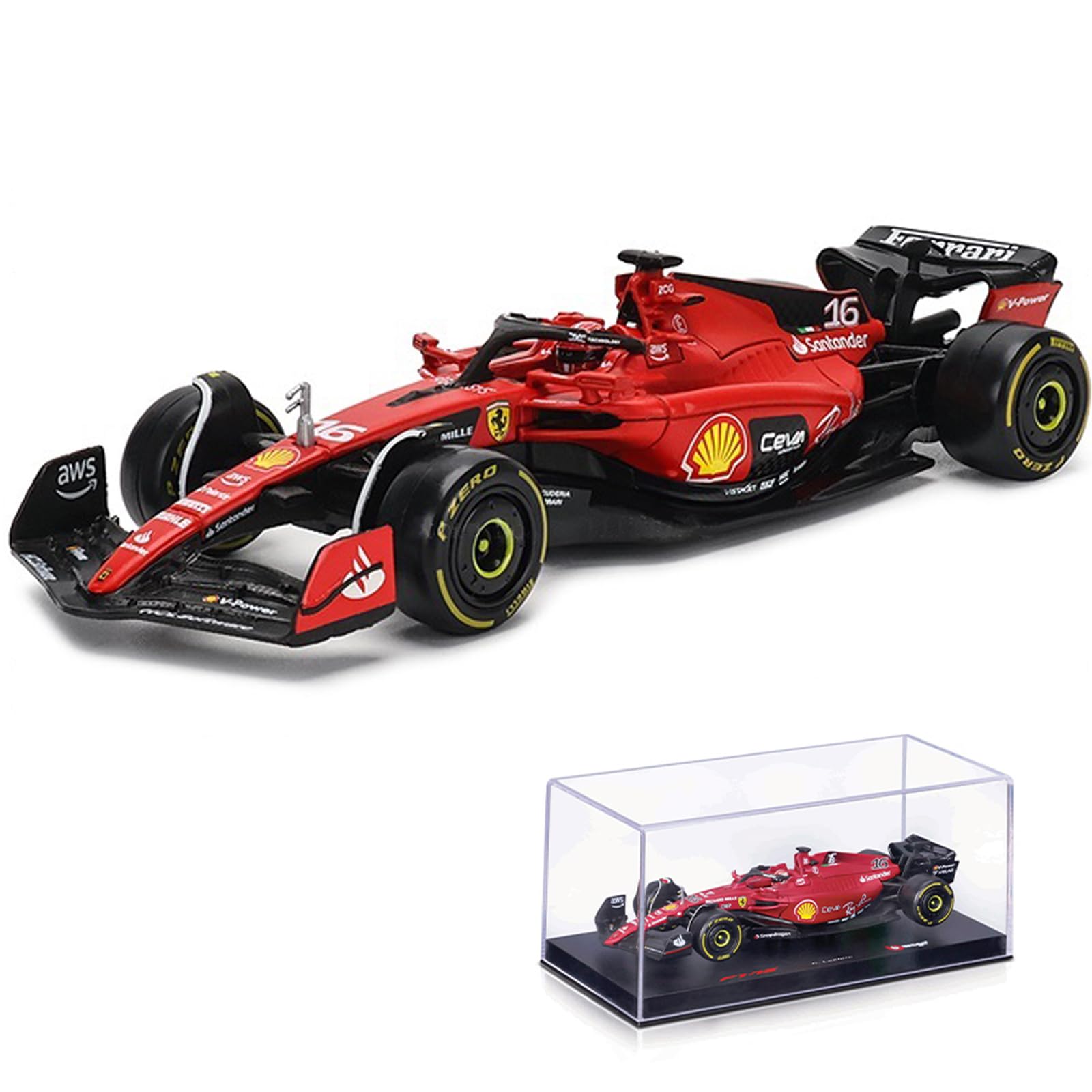 Автомобиль Bburago F1 2023 SF23 16# Charles Leclerc Scuderia Ferrari SF23 55# Carlos Sainz, фото №1