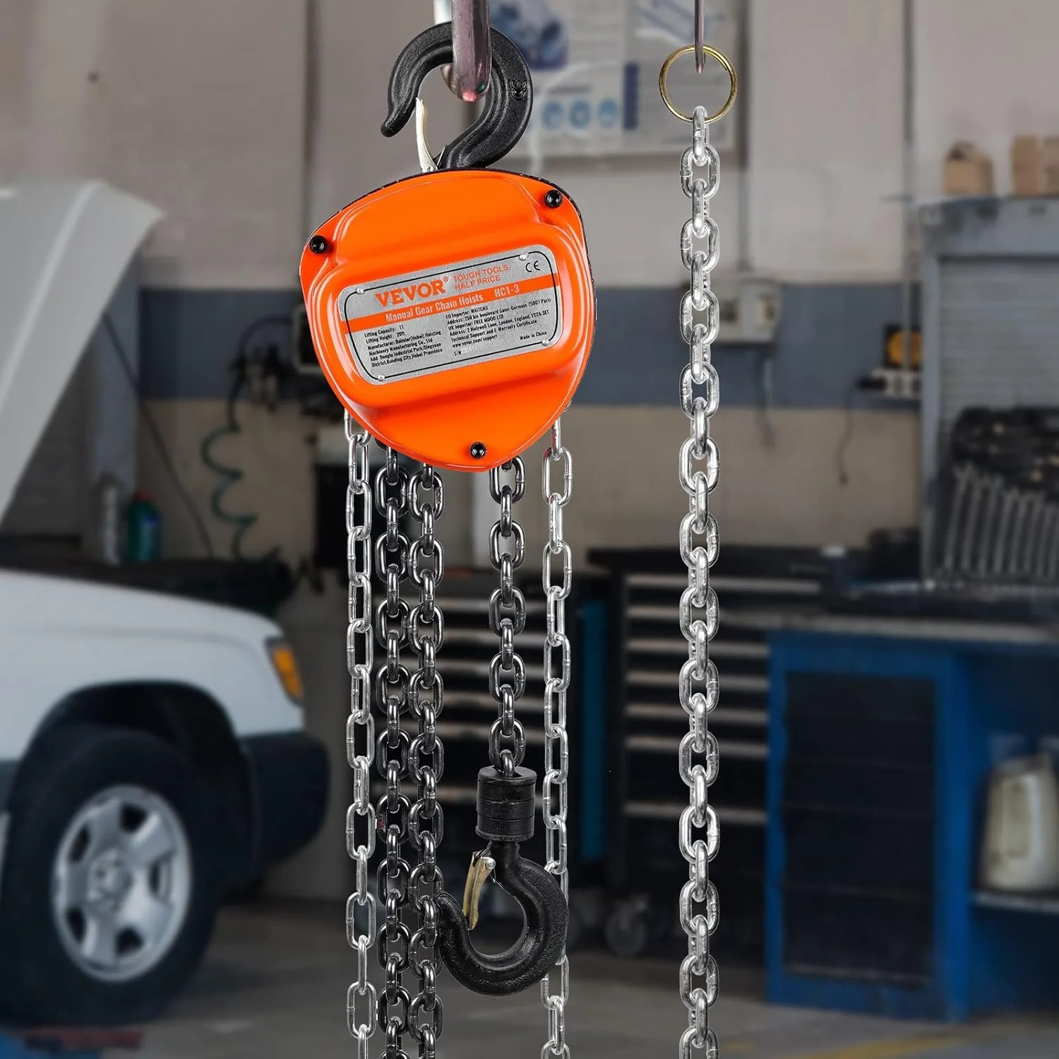 Ручной цепной таль VEVOR HC1-6 / 1 т / 6 м / Orange, фото №6 Ручной цепной таль VEVOR HC1-6 / 1 т / 6 м / Orange, фото №6