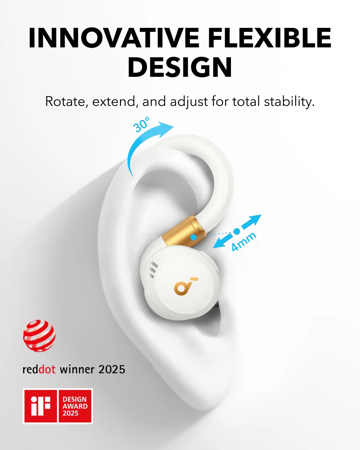 Навушники Anker Soundcore Sport X20 ANC White, фото №4