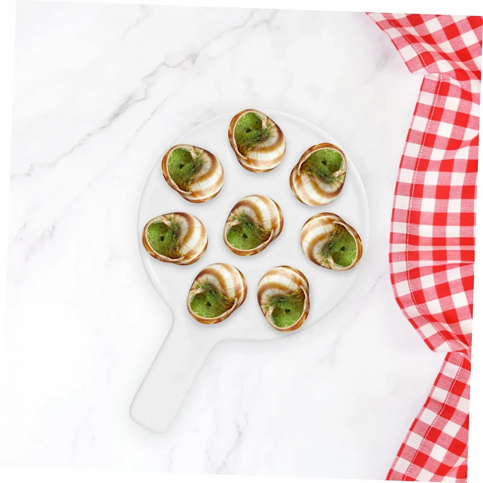 Форма для випікання Sosoport Porcelain Escargot керамічна з отворами та ручками термостійка, фото №3