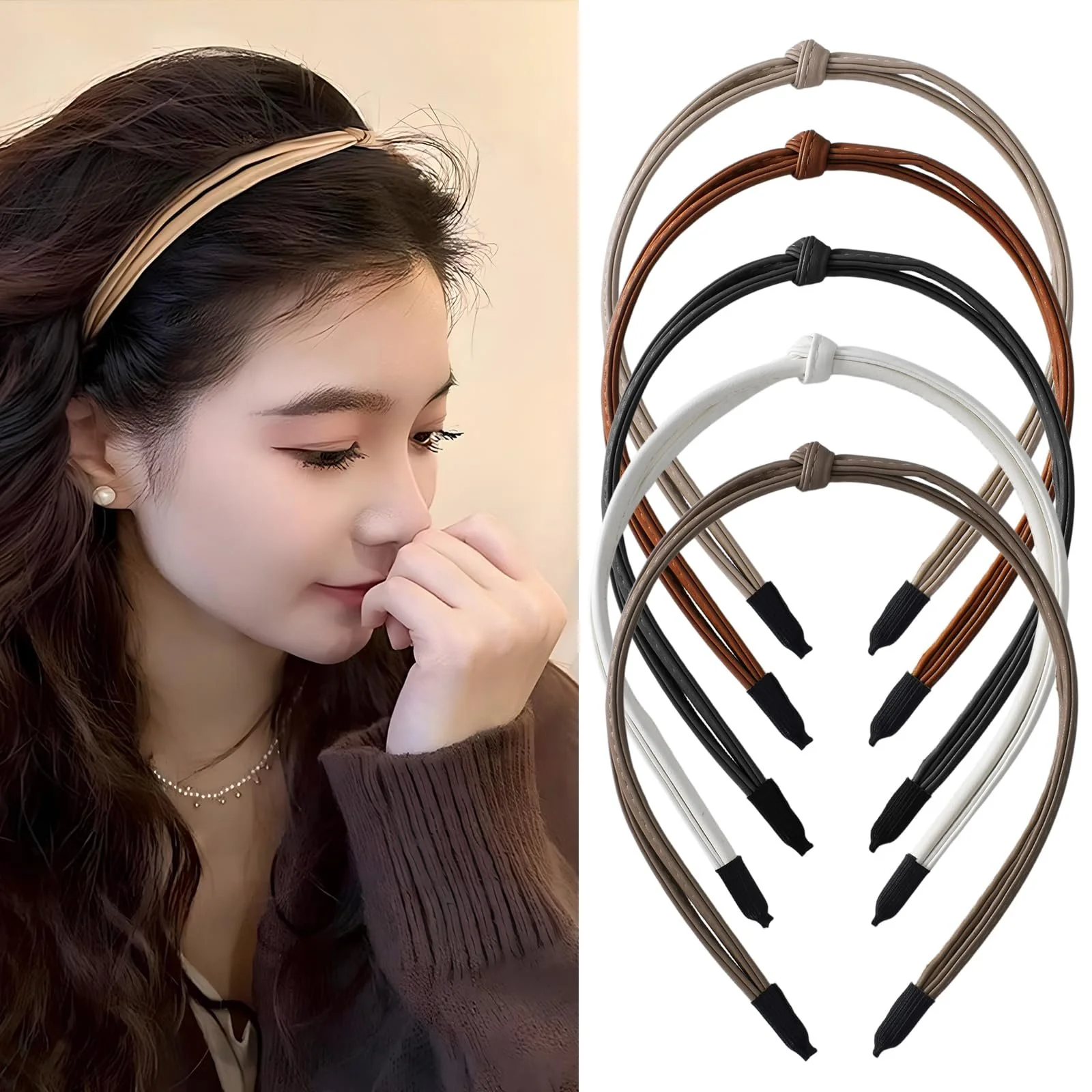 Набір з 5 жіночих обручів на голову, фото №1