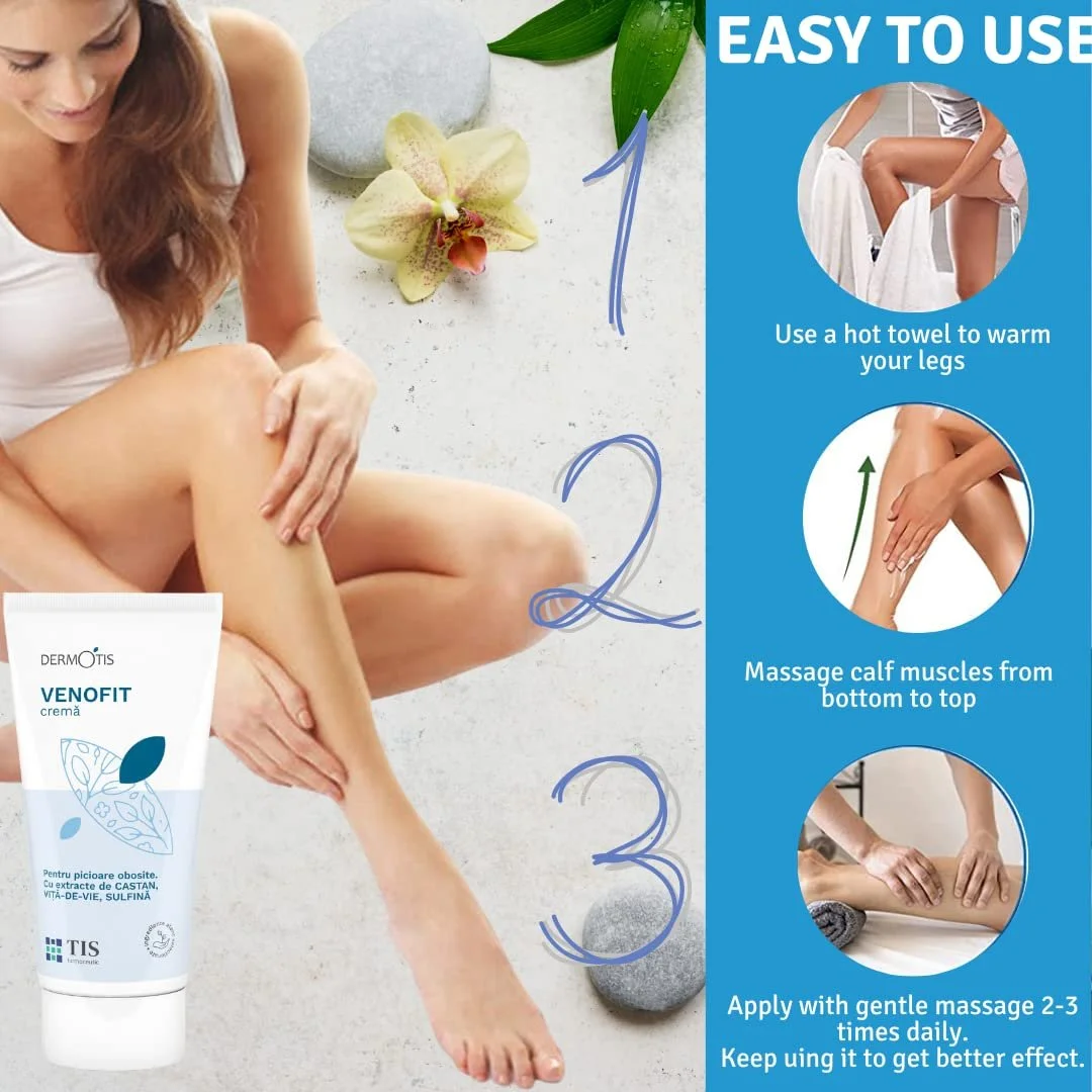 Крем для ног VenoFIT при варикозе и отеках Конский каштан и виноградные листья, фото №5