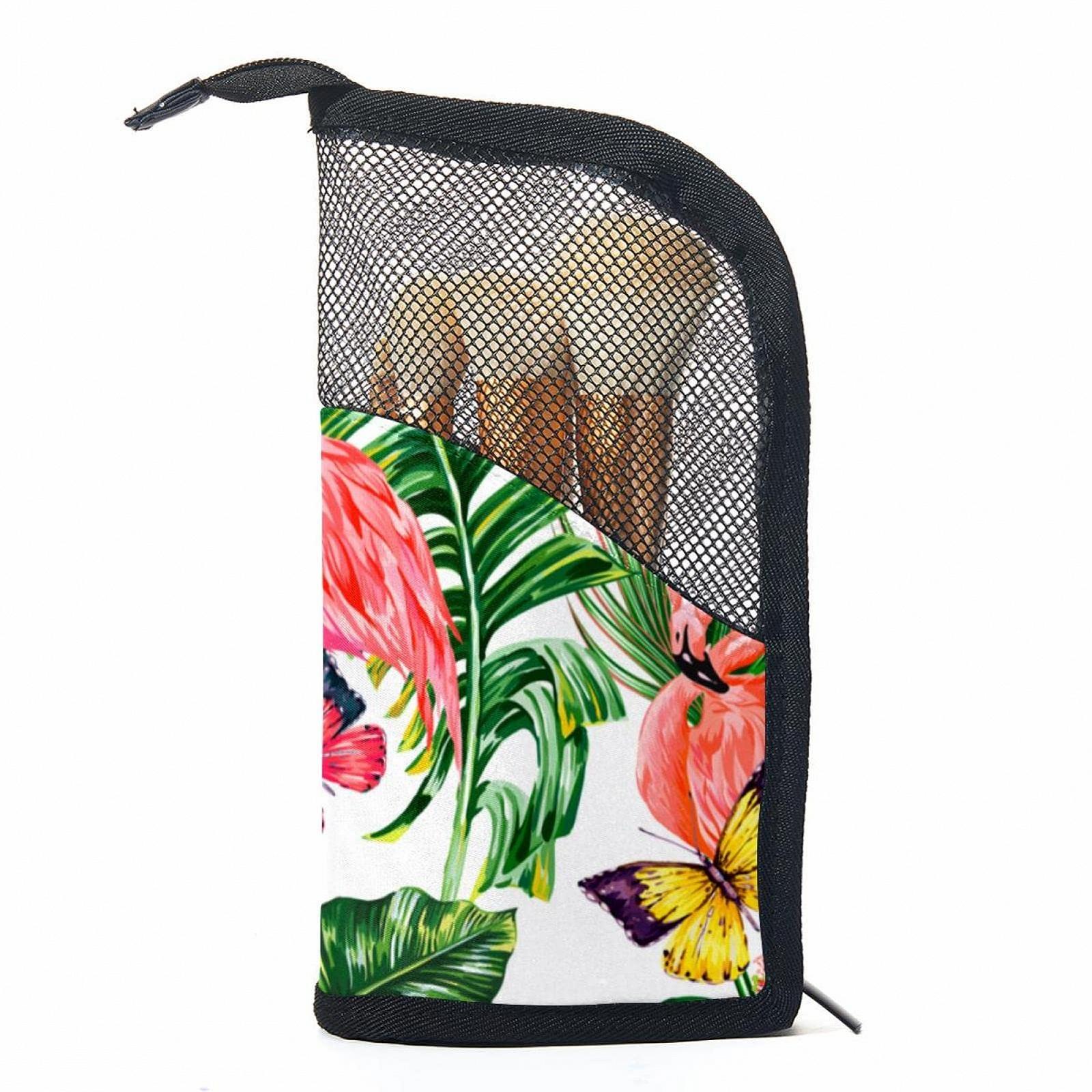 Органайзер для кистей Tropical palmblätter Blumen з 12 кистями для макіяжу, фото №1