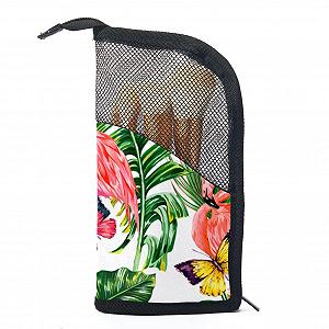 Органайзер для кистей Tropical palmblätter Blumen з 12 кистями для макіяжу - Фото 1