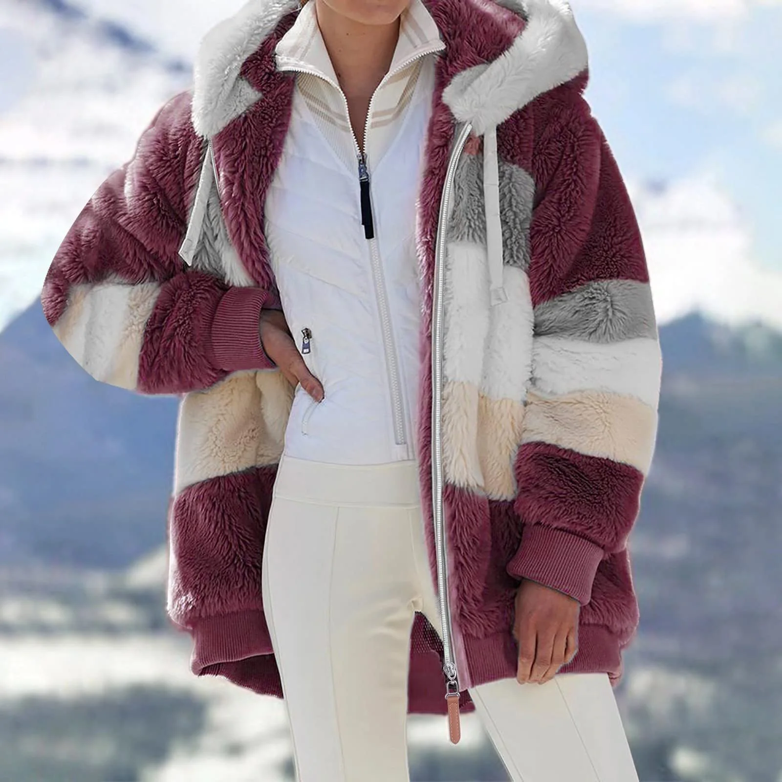 Флісова куртка Жіноча зимова на блискавці Повсякденна, фото №2 Флісова куртка Жіноча зимова на блискавці Повсякденна, фото №2