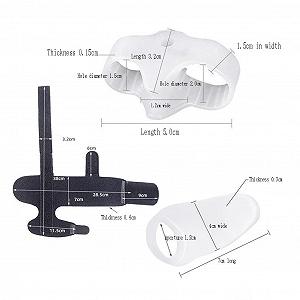 Коректор великого пальця стопи CAZARU, коректор вальгусної деформації великого пальця стопи, роздільник пальців з подвійним кільцем для чоловіків і жінок synthetic.ua - Фото 1