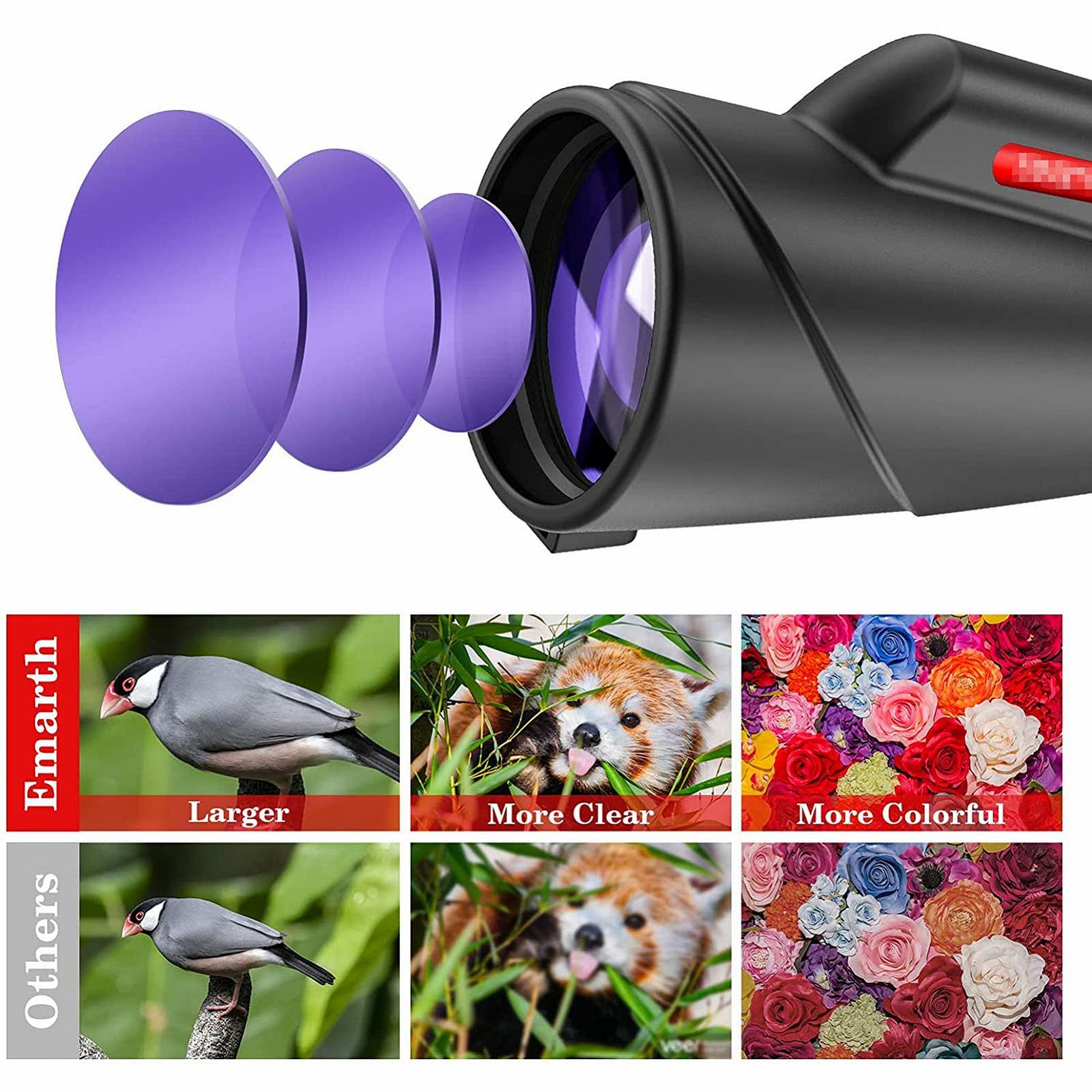 Монокуляр DERBUT Hohe Vergrößerung Zoom 10-20×50 BAK4 Prism з чохлом для телефону і штативом, фото №6