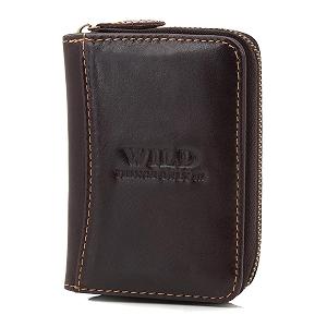 Шкіряний гаманець на блискавці ekavale - RFID захист, синій, M, Класичний - Фото 1