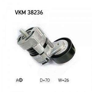 Натягувач ременя, поліклиновий ремінь SKF VKM 38236 для BMW, BMW (BRILLIANCE), середній synthetic.ua - Фото 1