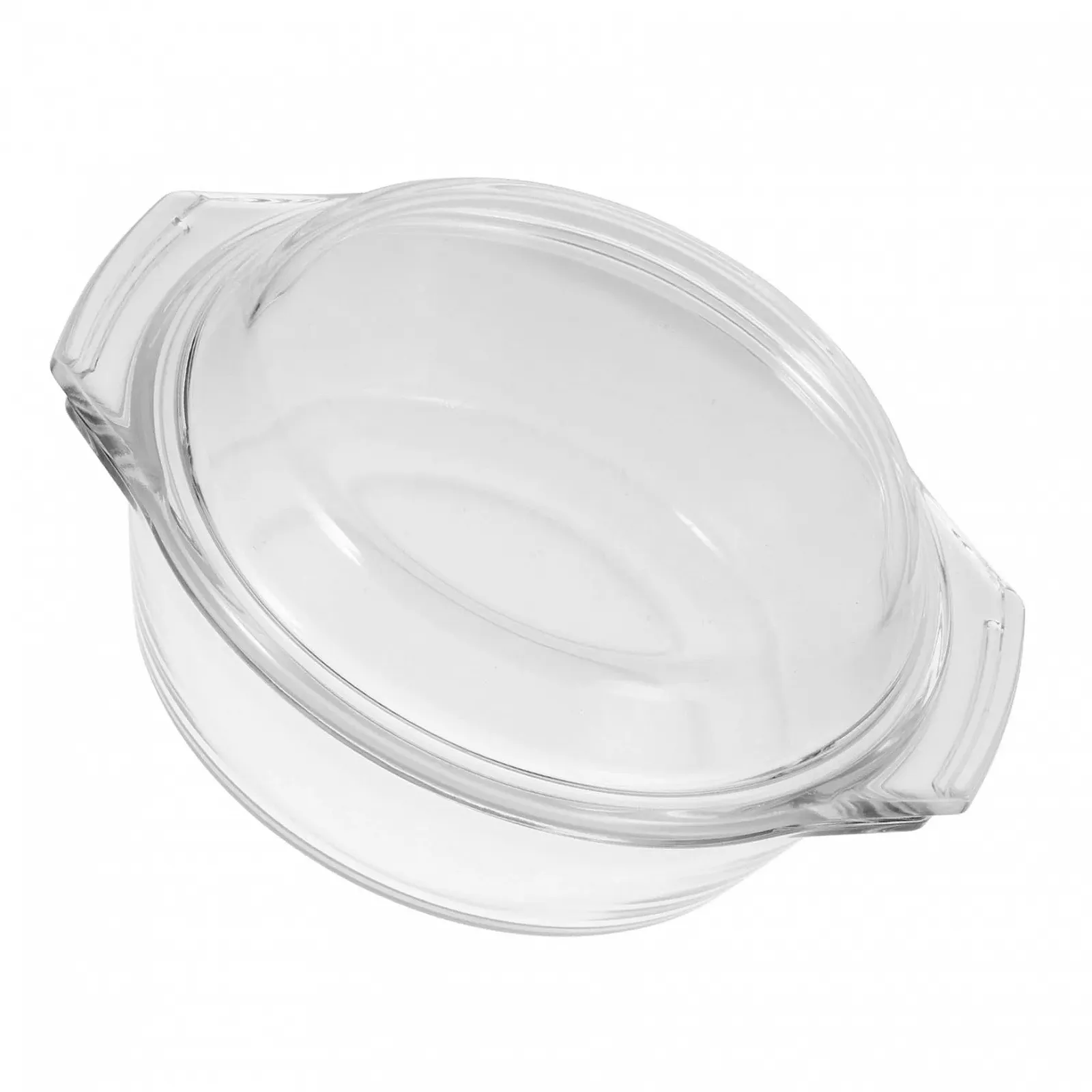 Форма для запекания стеклянная с крышкой маленькая термостойкая, фото №1