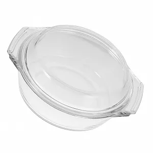 Форма для запекания стеклянная с крышкой маленькая термостойкая - Фото 1