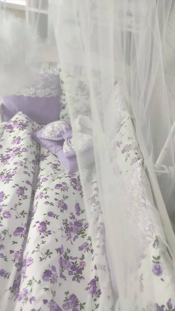Комплект постільного для дитячого ліжечка Прованс фіолетовий (Т00073), фото №6