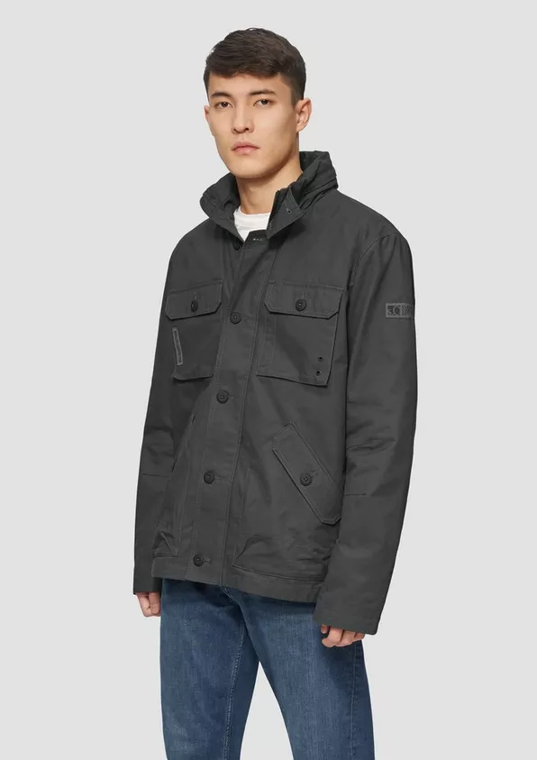 Куртка Utility-style jacket with a hood 2161159.9581 s.Oliver Темно-сірий XL, фото №1