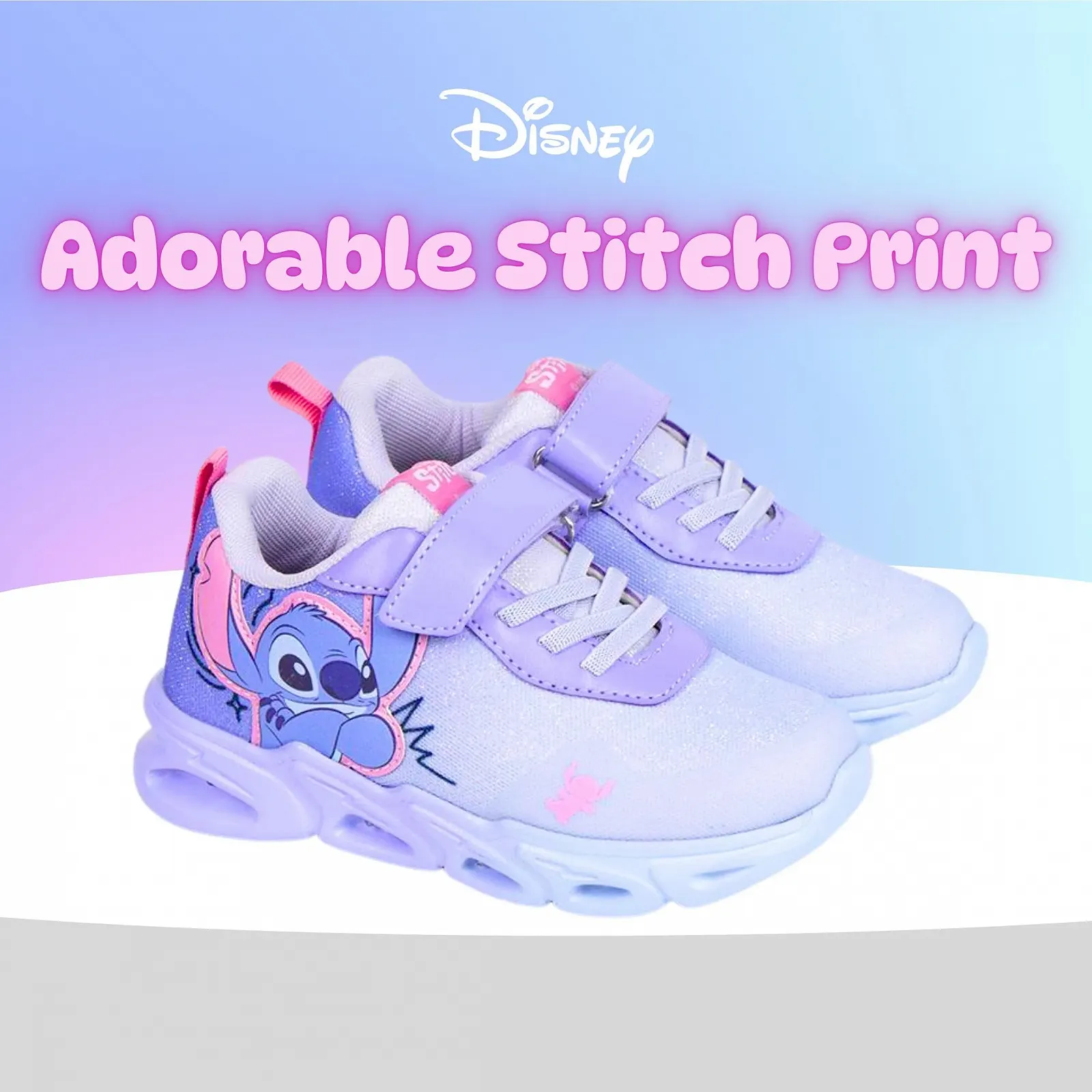 Кроссовки Disney Stitch Низкие С Легкой Подошвой Для Девочек С Подарочной Коробкой UK 8 до 13, фото №8