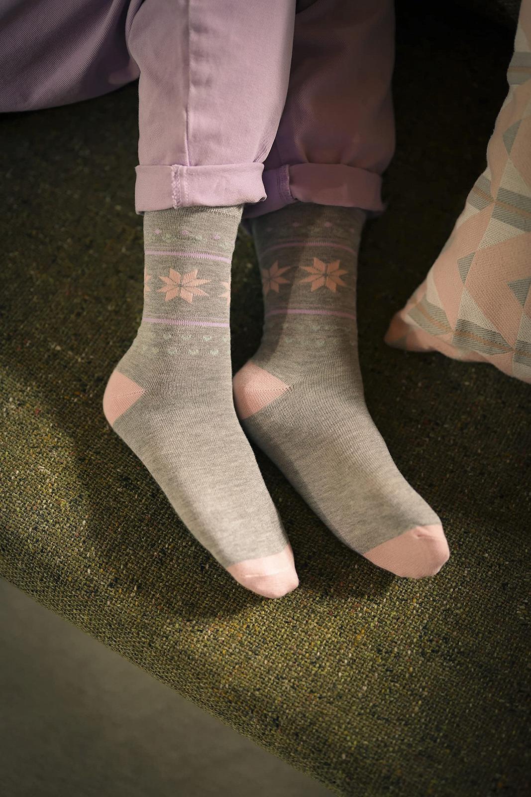 Шкарпетки Lazy Panda Жіночі Різдвяні Бамбукові Набір з 3 пар, фото №5