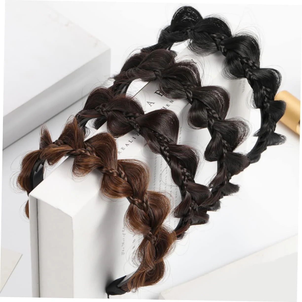 Обруч для волосся Плетінка FRCOLOR Ялинка Чорний, фото №8 Обруч для волосся Плетінка FRCOLOR Ялинка Чорний, фото №8