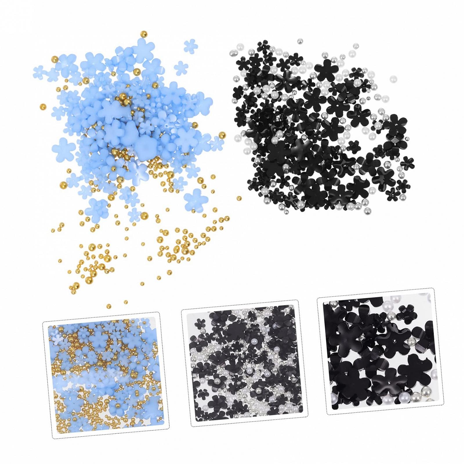 Украшения для ногтей FRCOLOR 5 шт Цветы для декора ногтей Сменные украшения для ногтей Серебряные бусины, фото №9