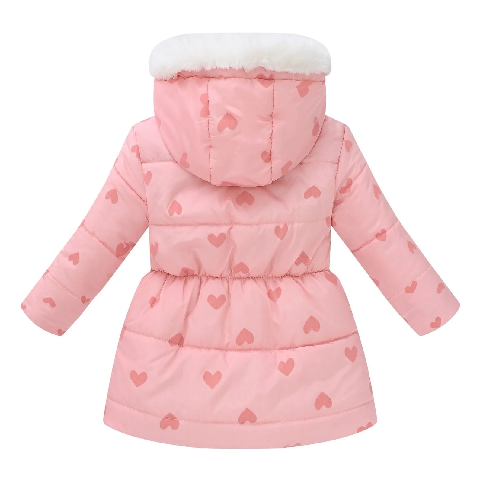 Детская зимняя куртка Sfwqoifou для девочек, теплая зимняя куртка с меховым капюшоном, элегантное детское стеганое пальто на подкладке, длинный рукав, уличная куртка, детские куртки, ветрозащитное зимнее пальто, парка, фото №3